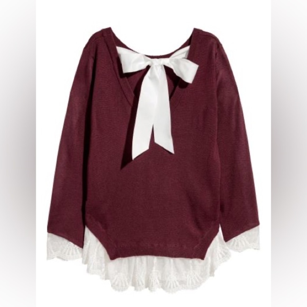 H&M Lace-trimmed Sweater